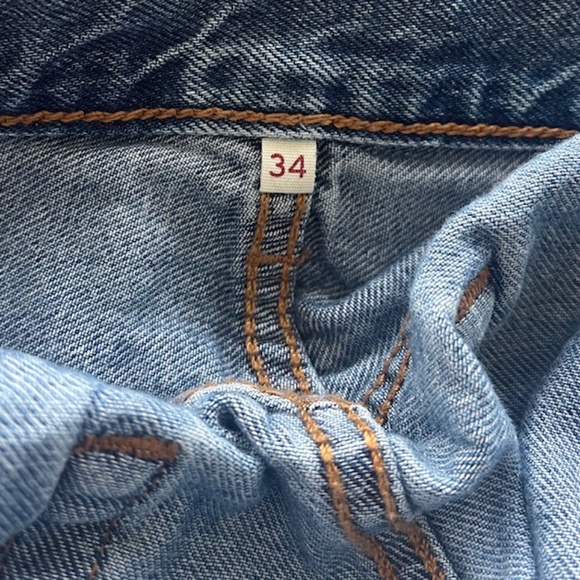 Levis Denim Pencil Skirt with Side Slit - Picture 5 of 11